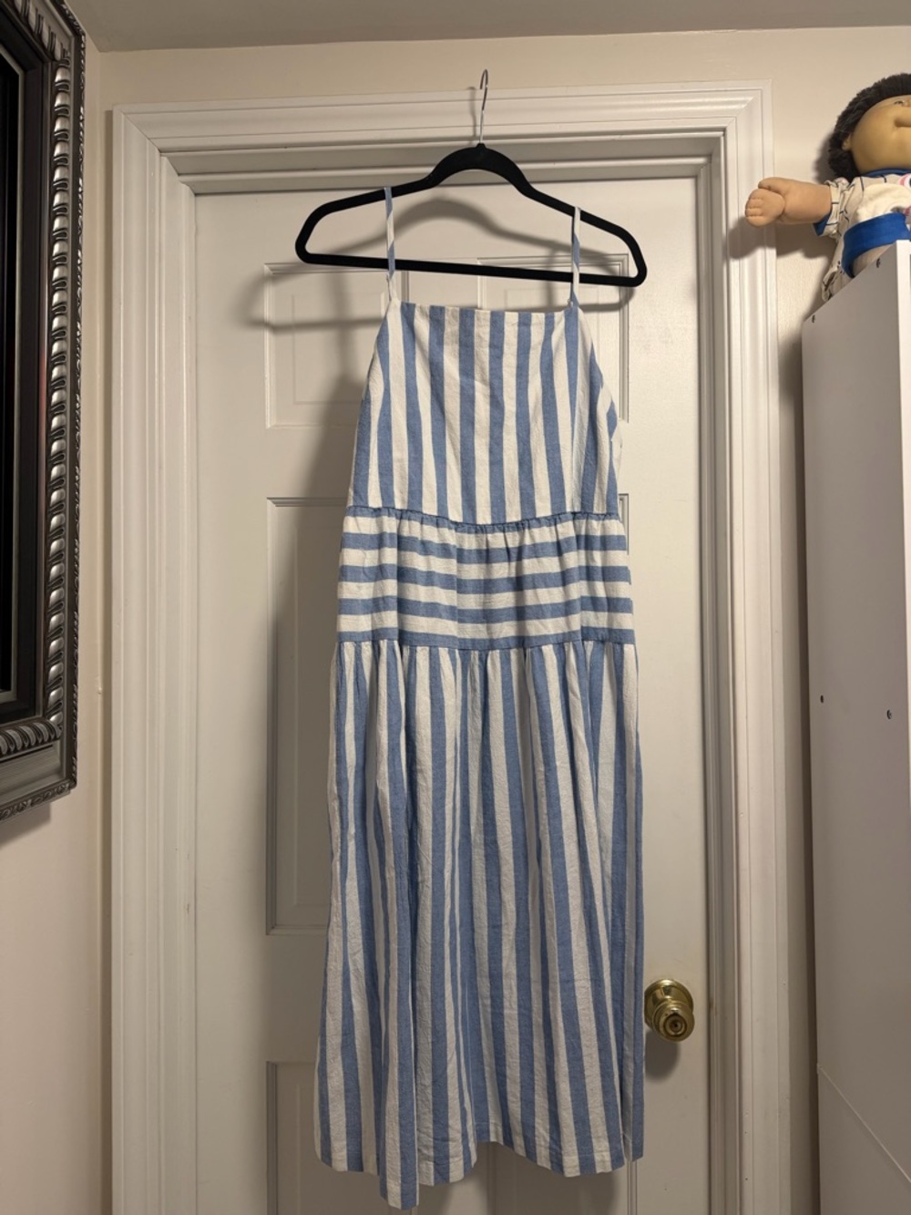Universal Thread Blue and White Smocked Stripe Dress